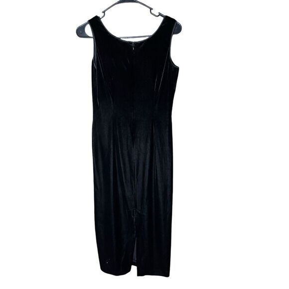 Vintage Robbie Bee 90s Black Velvet Maxi Dress Size 6‎ - Picture 6 of 6